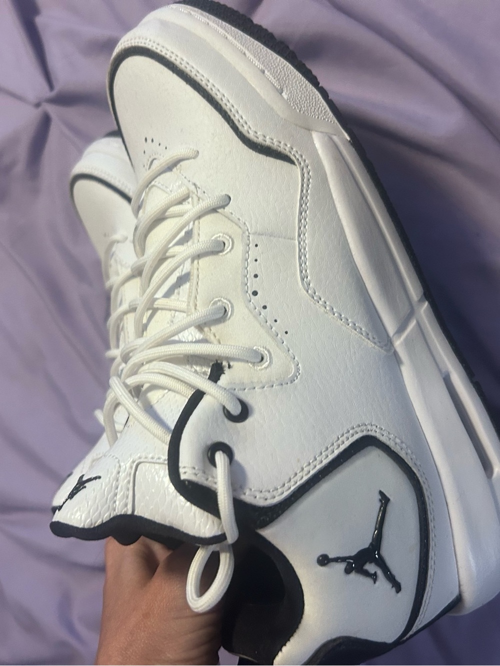 Jordan White Sneakers with Black Accents